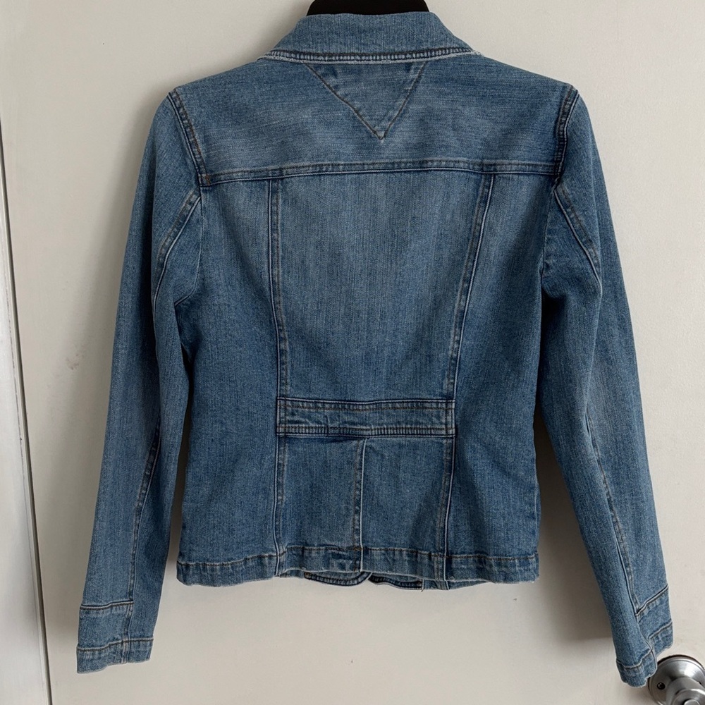 Tommy Hilfiger Women's Light Blue Denim Blazer Jacket - Picture 3 of 6